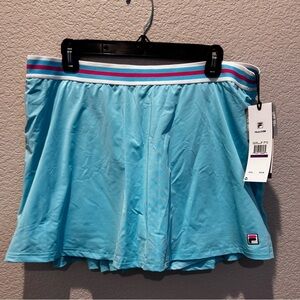 Blue and hot pink fila tennis skirt